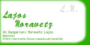 lajos moravetz business card